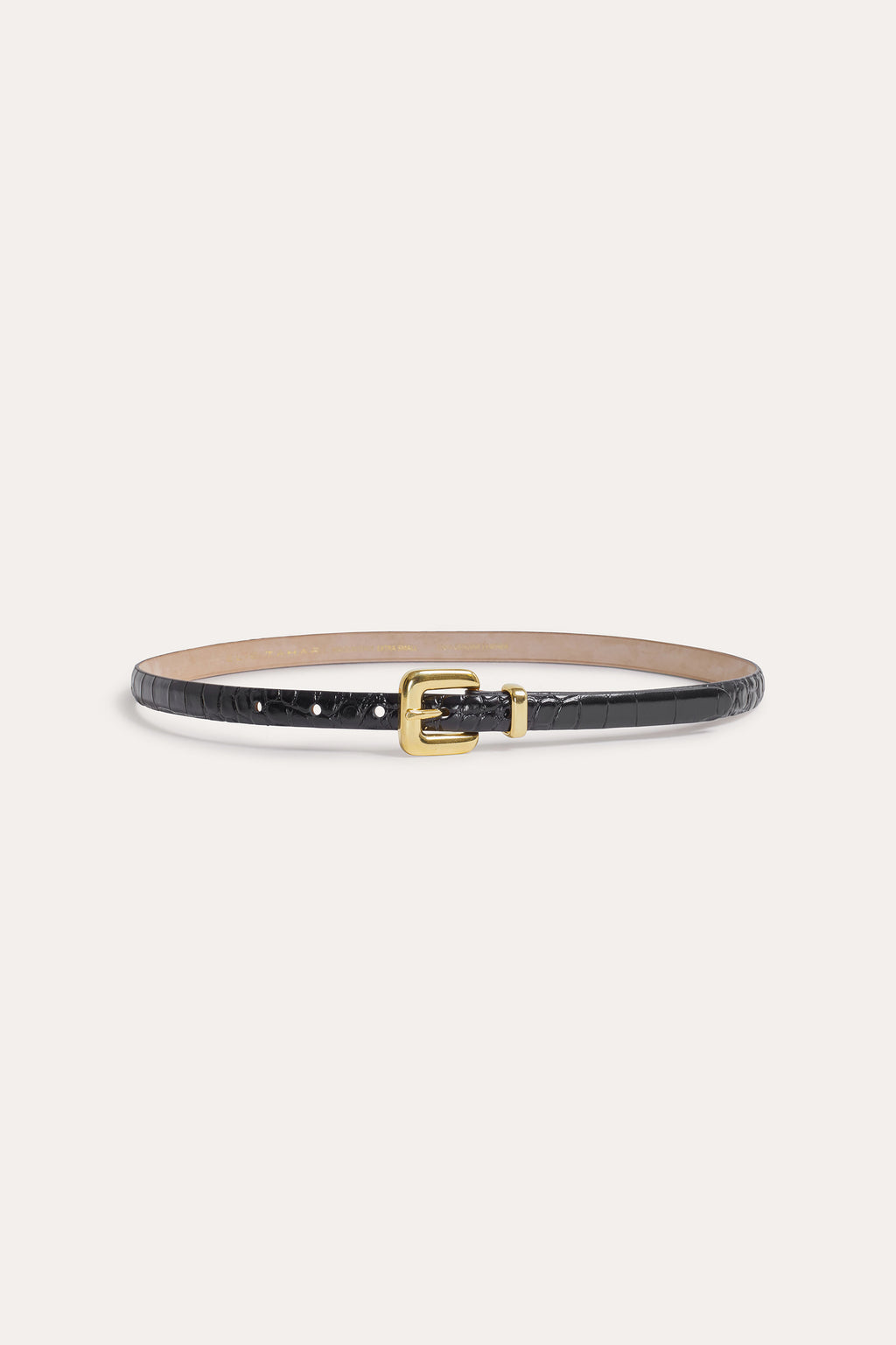 Women Reese Croco Belt Black-Gold | Elie Tahari