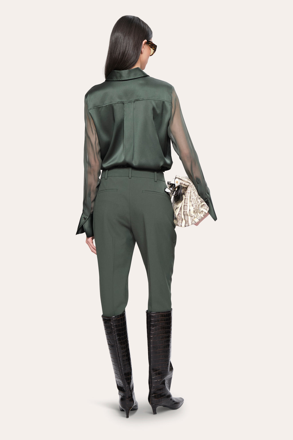 Women Bia Silk Blouse Dark Willow | Elie Tahari