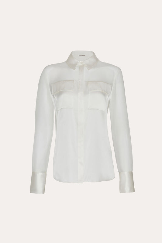 Women Bia Silk Blouse Fresh Pearl | Elie Tahari