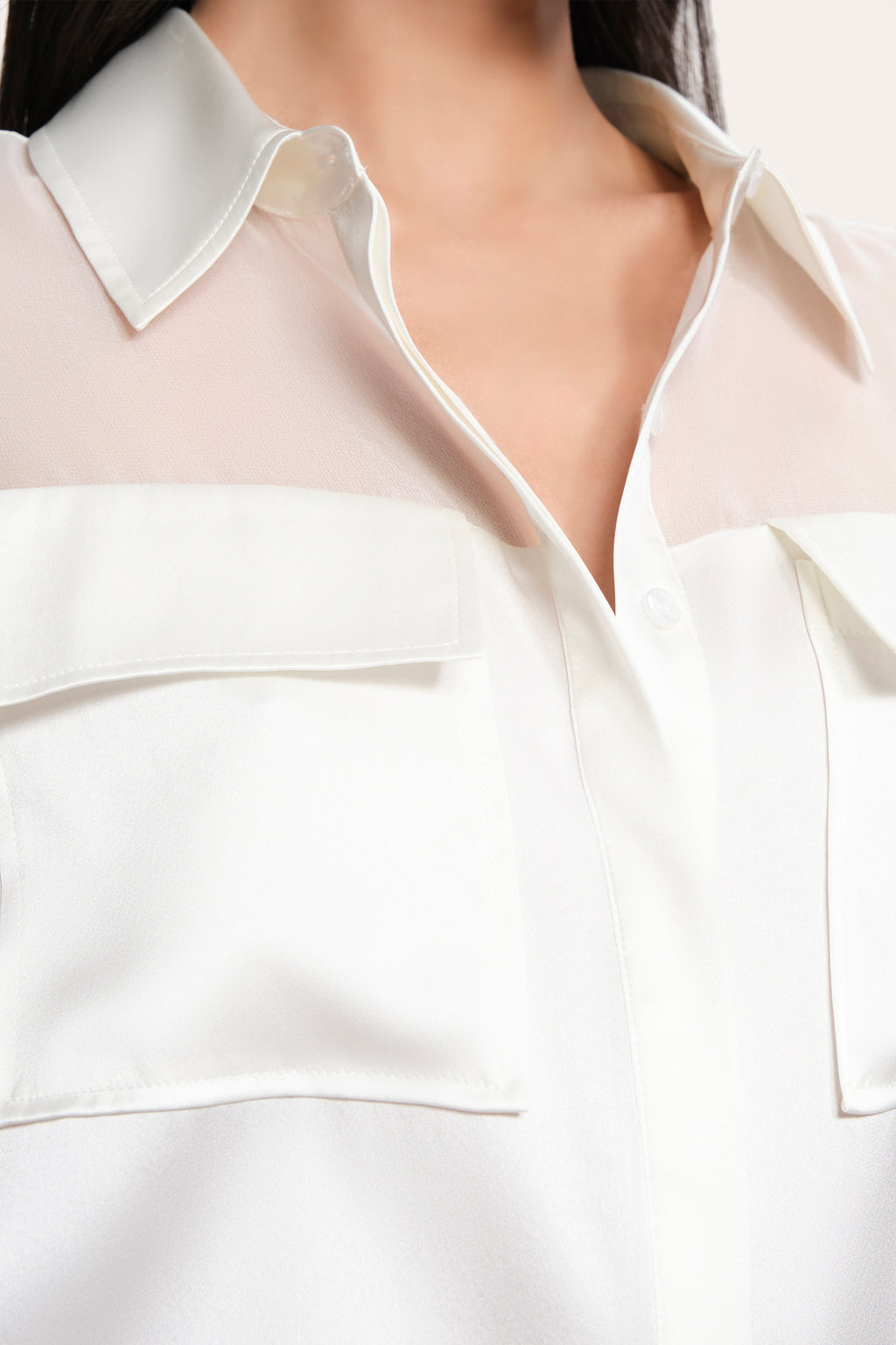 Women Bia Silk Blouse Fresh Pearl | Elie Tahari