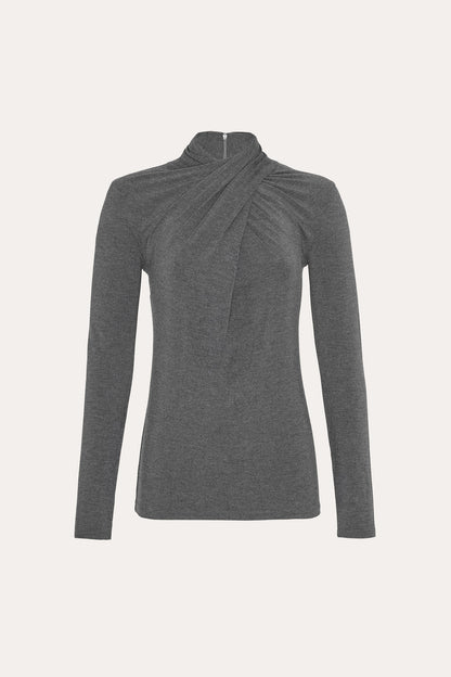 Women Kaia Twist Knit Charcoal Melange | Elie Tahari