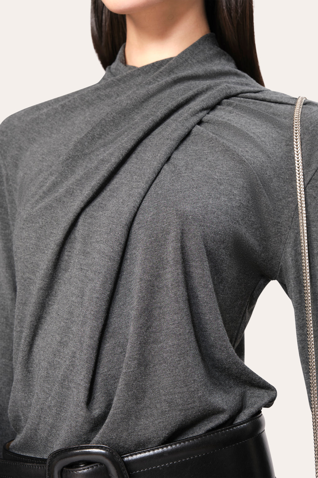 Women Kaia Twist Knit Charcoal Melange | Elie Tahari
