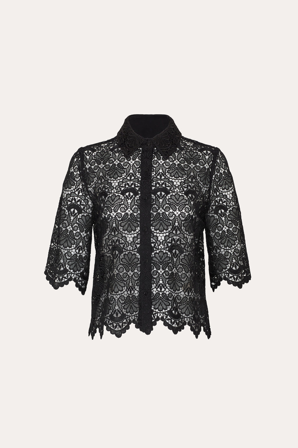 Women Jackie Lace Shirt Black | Elie Tahari