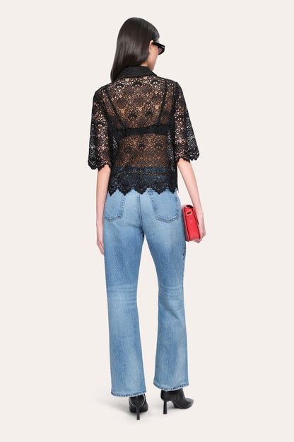 Women Jackie Lace Shirt Black | Elie Tahari