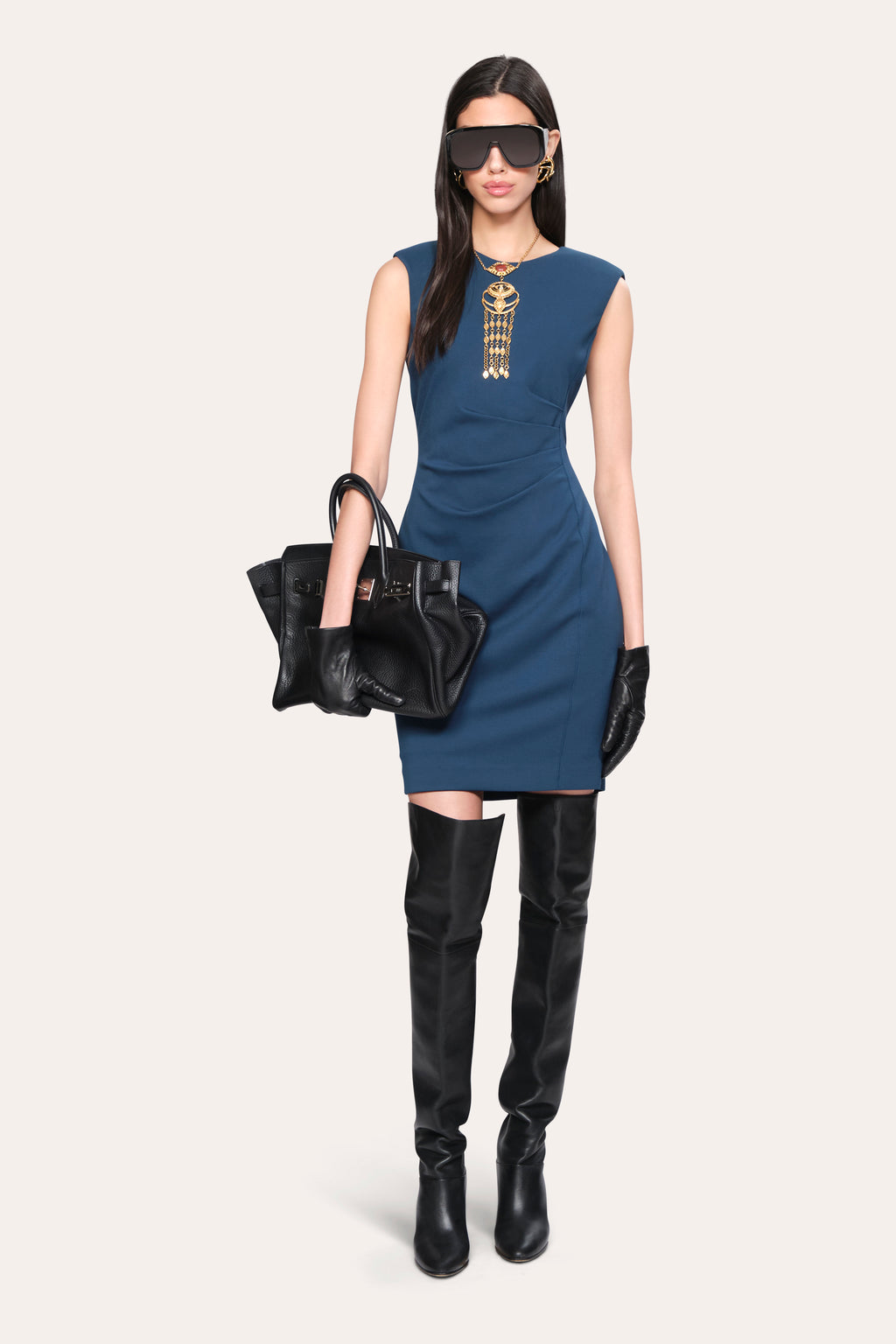 Women Erin Ruched Dress Deep Teal | Elie Tahari