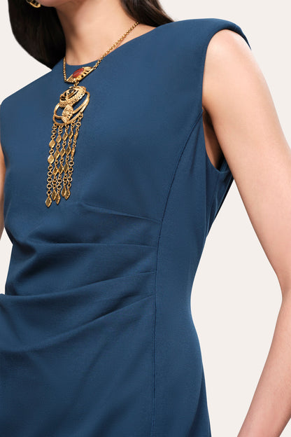 Women Erin Ruched Dress Deep Teal | Elie Tahari