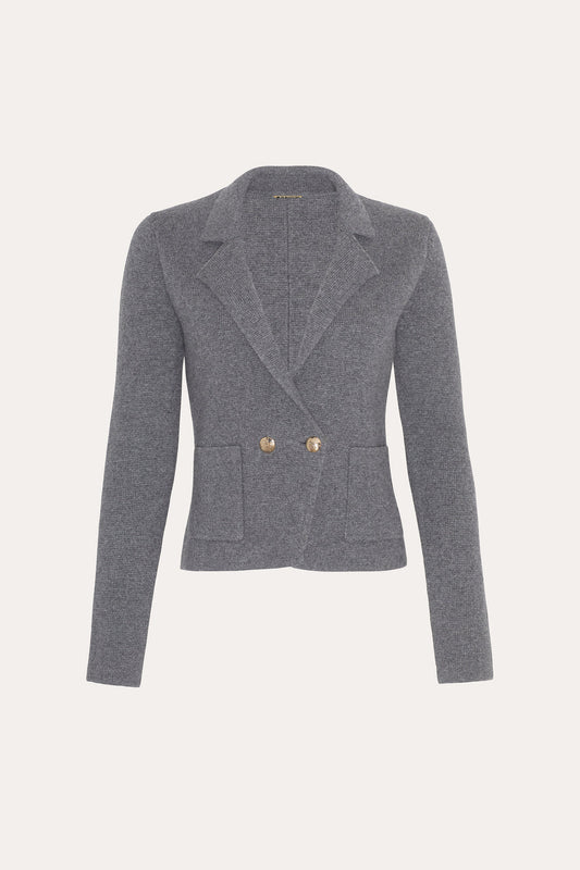 Women Lily Knit Jacket Charcoal Melange | Elie Tahari