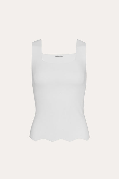 Women Scallop Hem Tank  | Elie Tahari