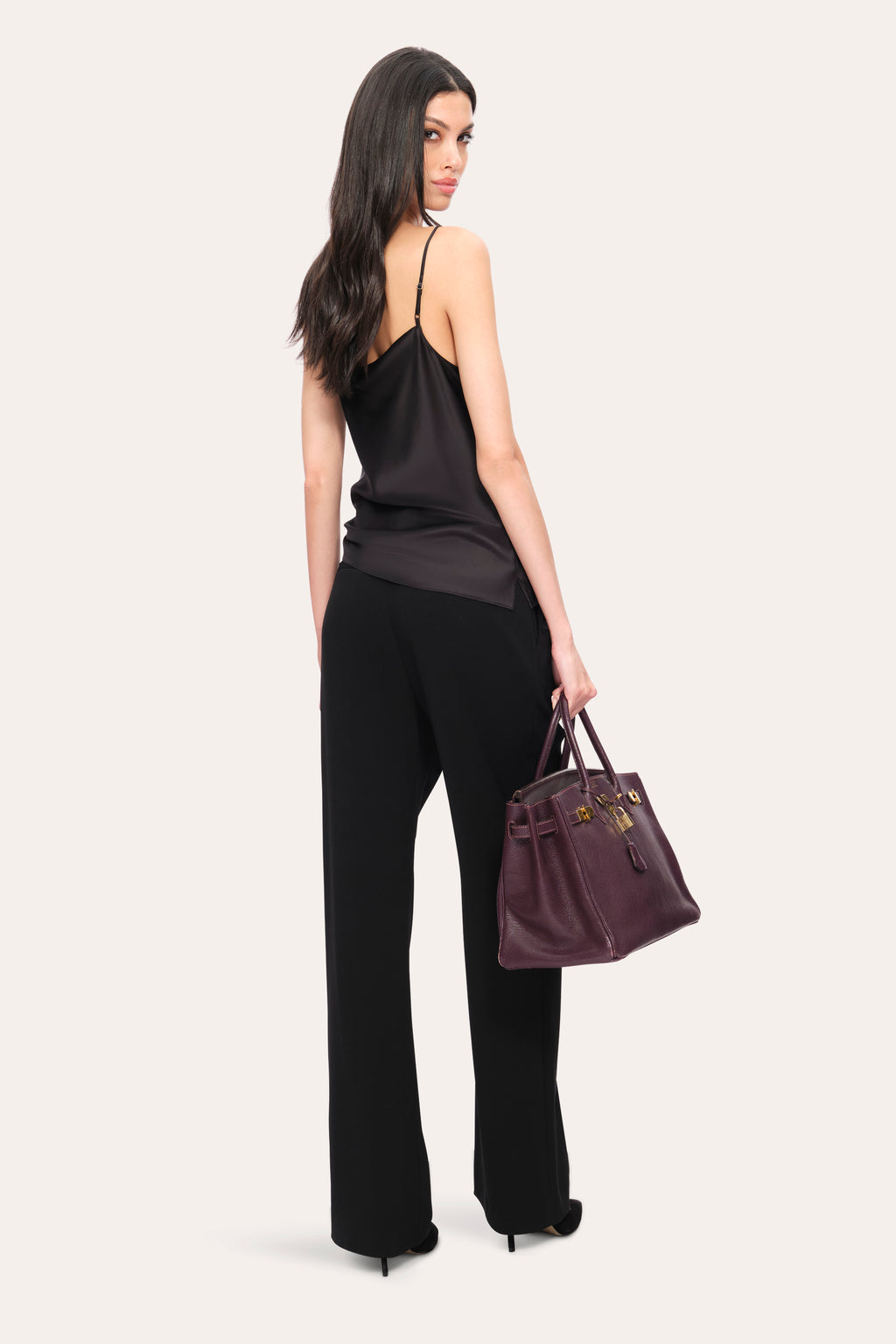 Women Silk Satin Camisole Black | Elie Tahari
