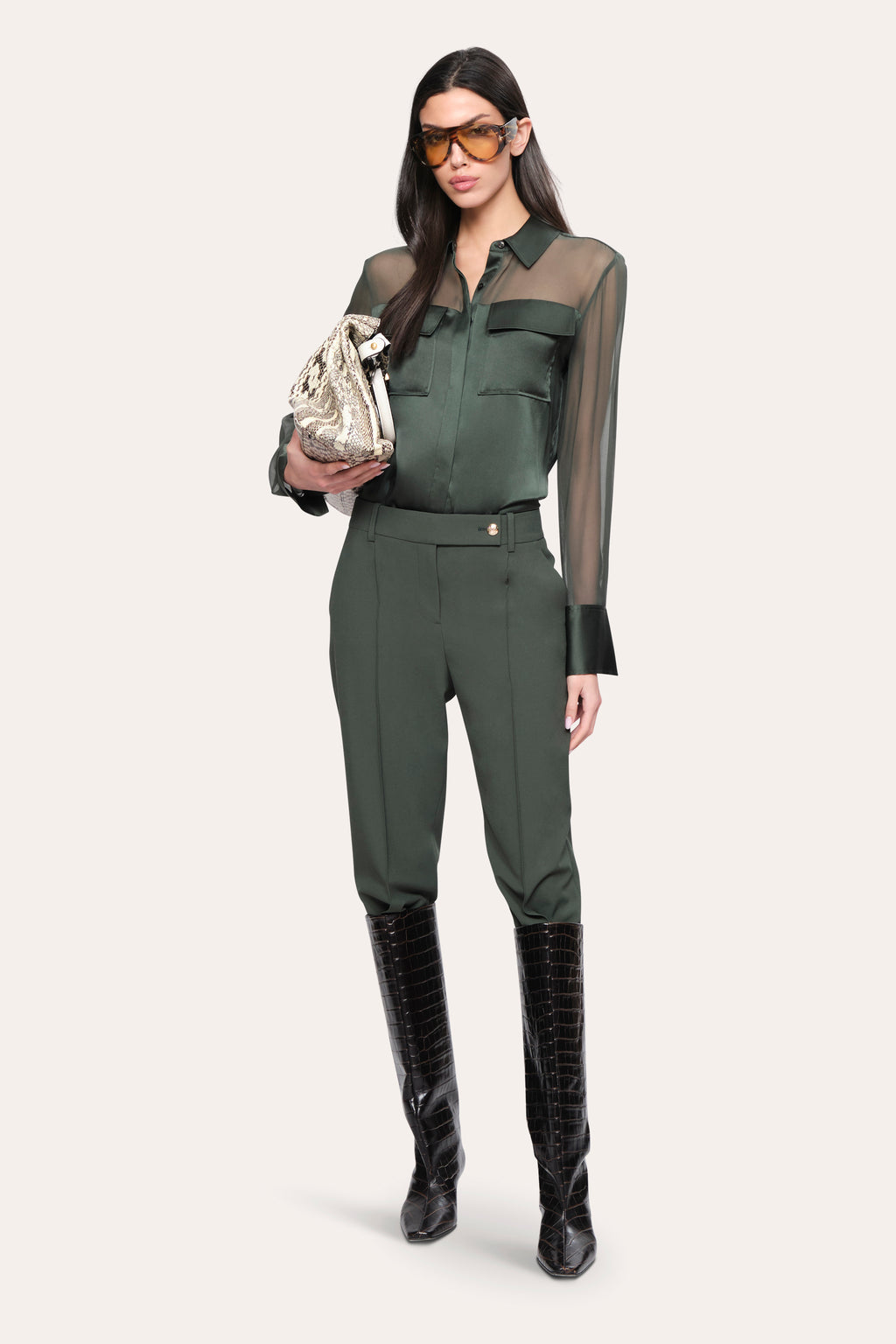 Women Jasmine Cigarette Pant Dark Willow | Elie Tahari