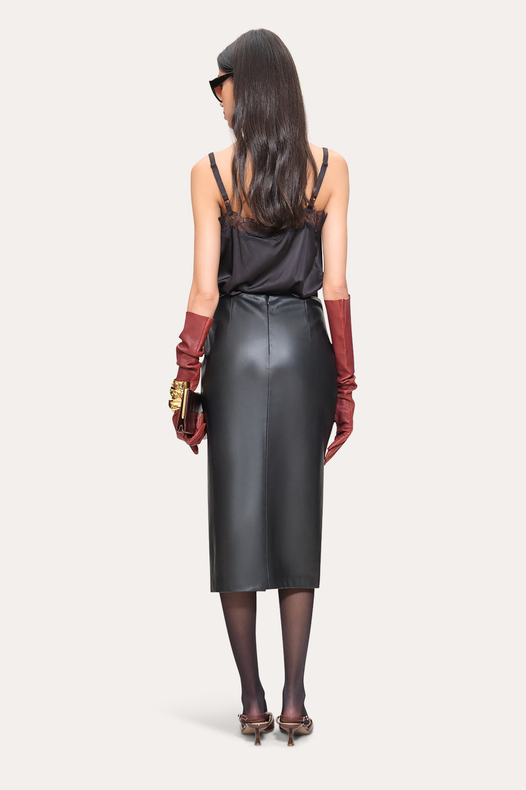 Women Lace Trim Camisole Black | Elie Tahari