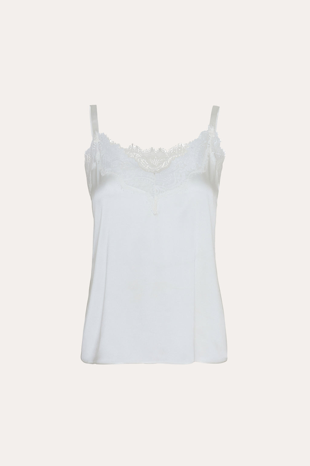 Women Lace Trim Camisole Fresh Pearl | Elie Tahari