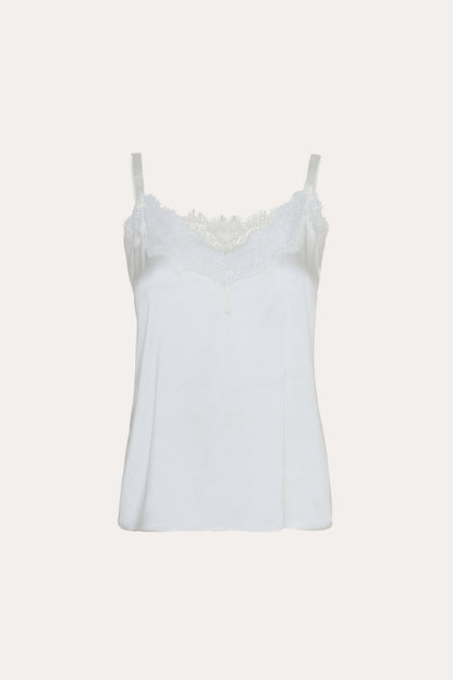 Women Lace Trim Camisole Fresh Pearl | Elie Tahari