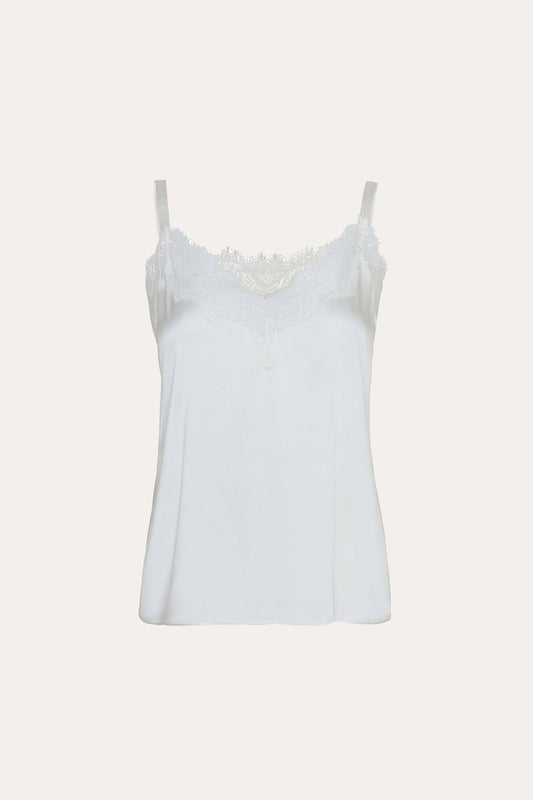 Women Lace Trim Camisole Fresh Pearl | Elie Tahari