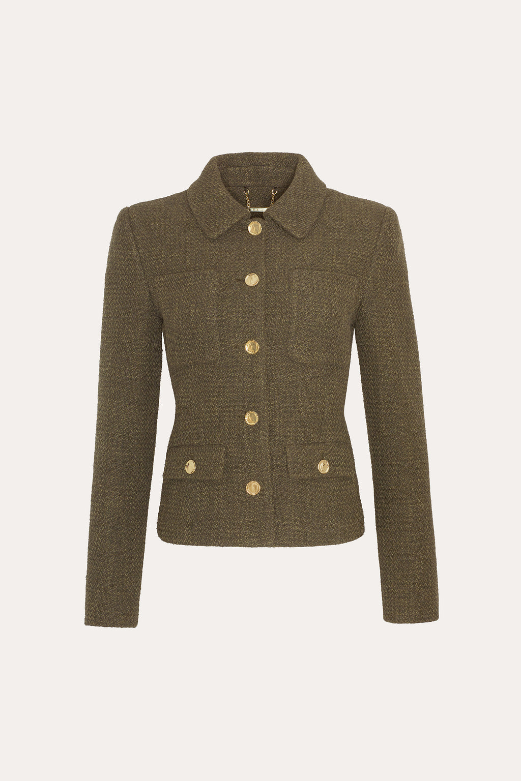 Women Ella Tweed Jacket Olive | Elie Tahari