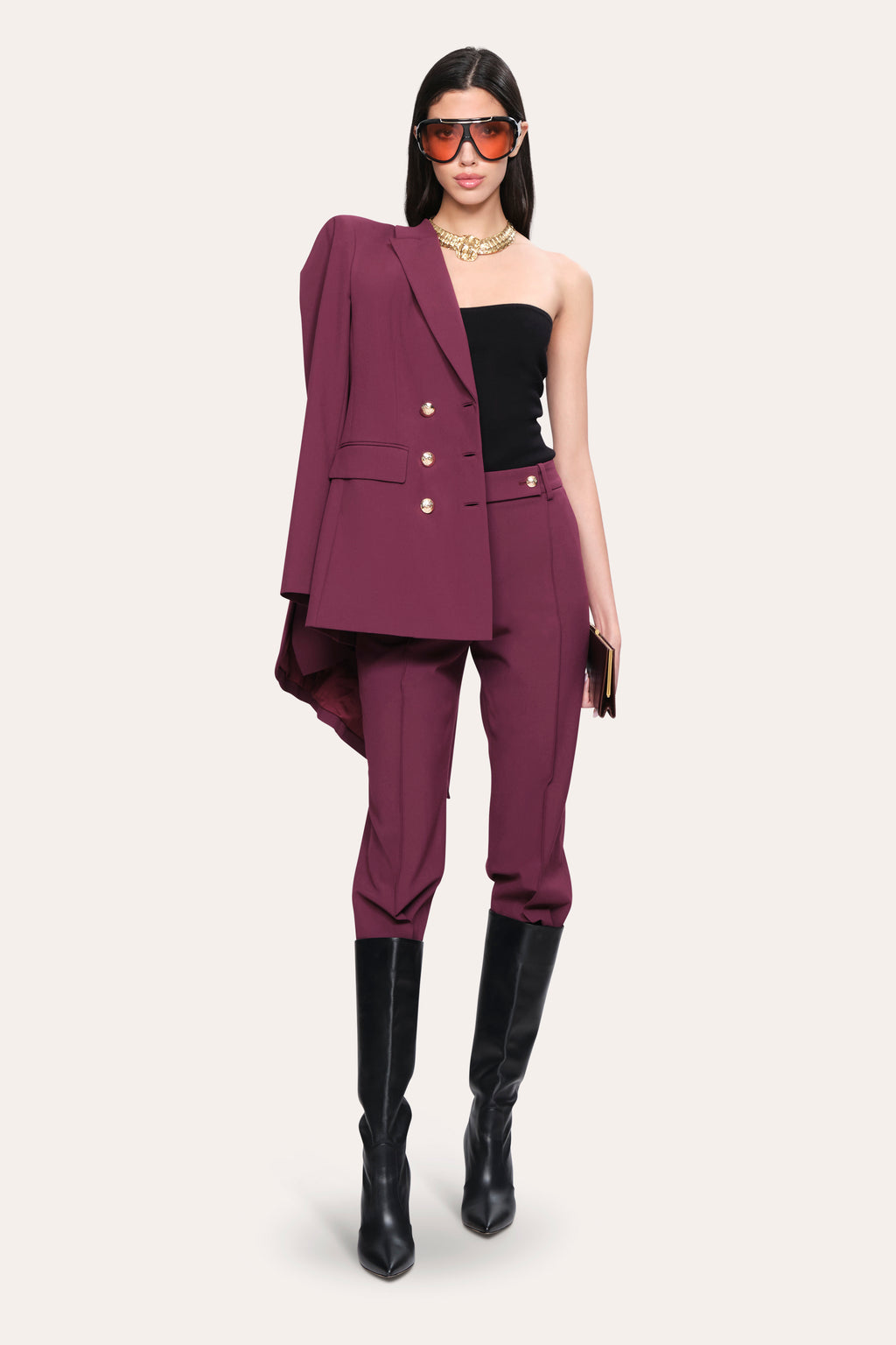 Women Jasmine Cigarette Pant Plum | Elie Tahari