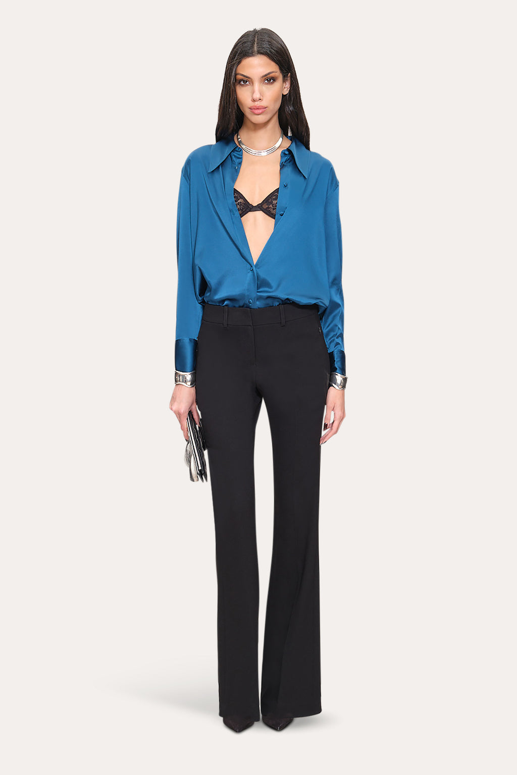 Women Silk Button Down Shirt  | Elie Tahari