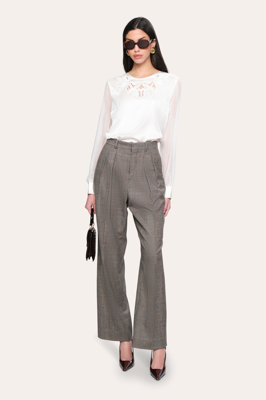 Women Olivia Silk Blouse Fresh Pearl | Elie Tahari