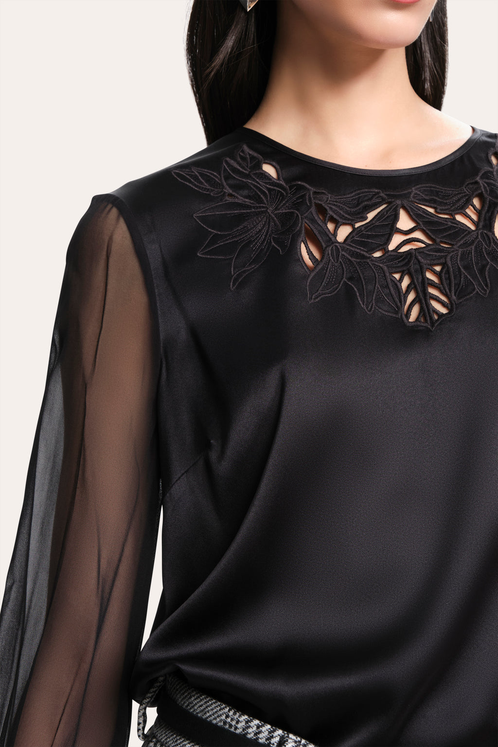Women Olivia Silk Blouse Black | Elie Tahari