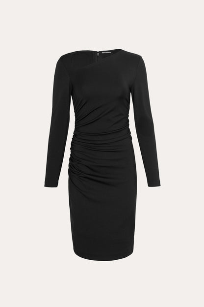Women Asymmetric Mini Dress Black | Elie Tahari