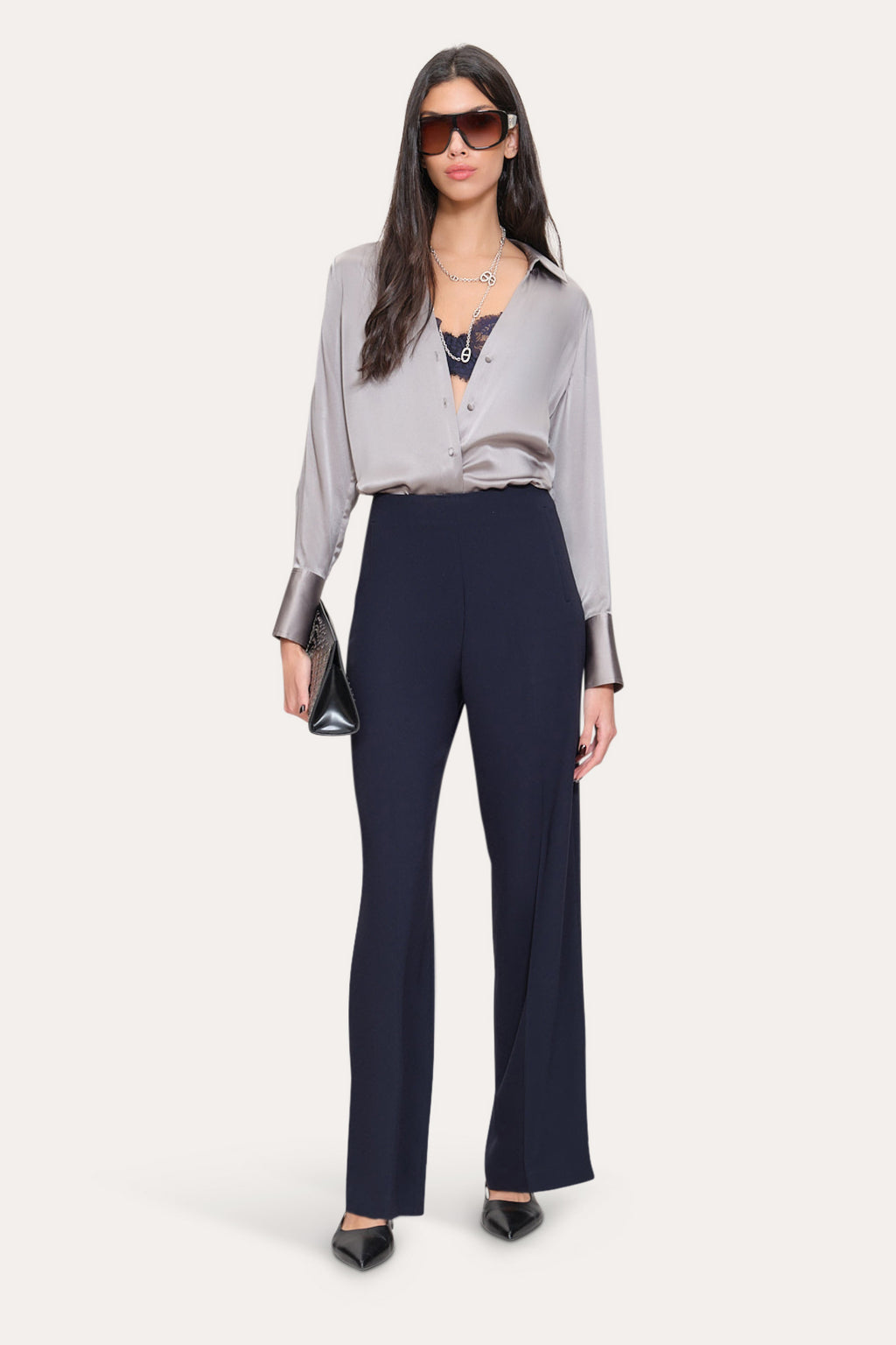 Women Crepe Wide Pant  | Elie Tahari