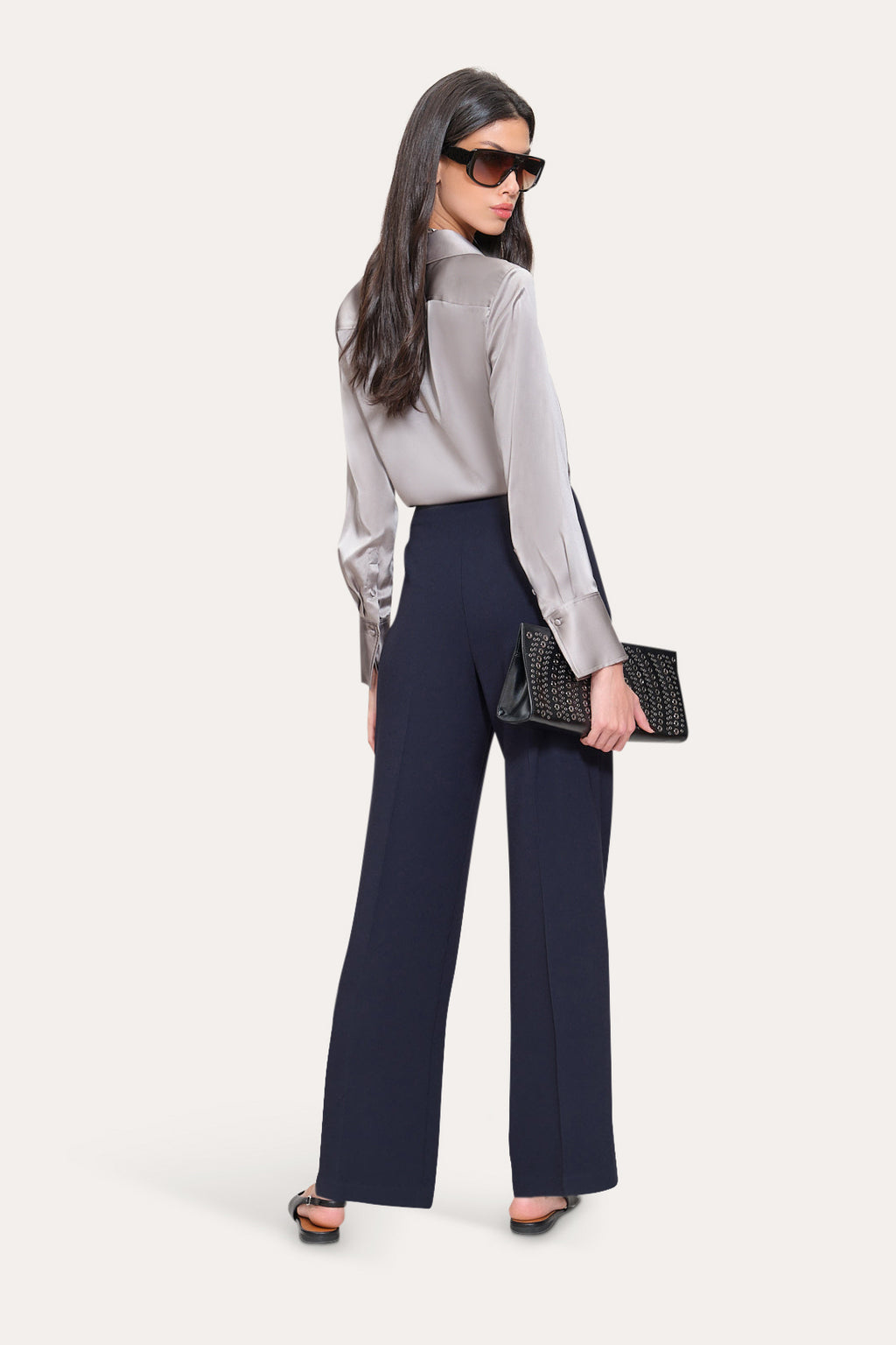 Women Crepe Wide Pant  | Elie Tahari