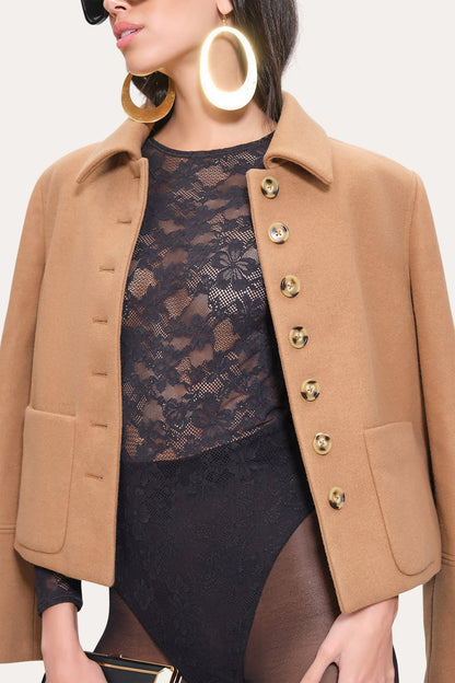 Women Double Face Jacket Camel | Elie Tahari