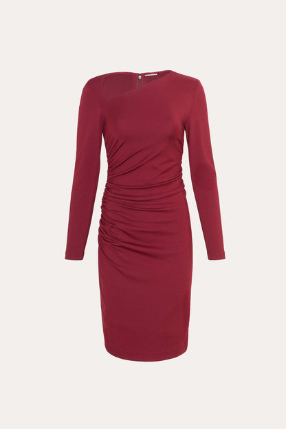 Women Asymmetric Mini Dress Redwood | Elie Tahari