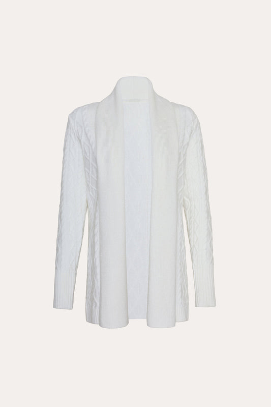 Women Cable Knit Cardigan Snow | Elie Tahari