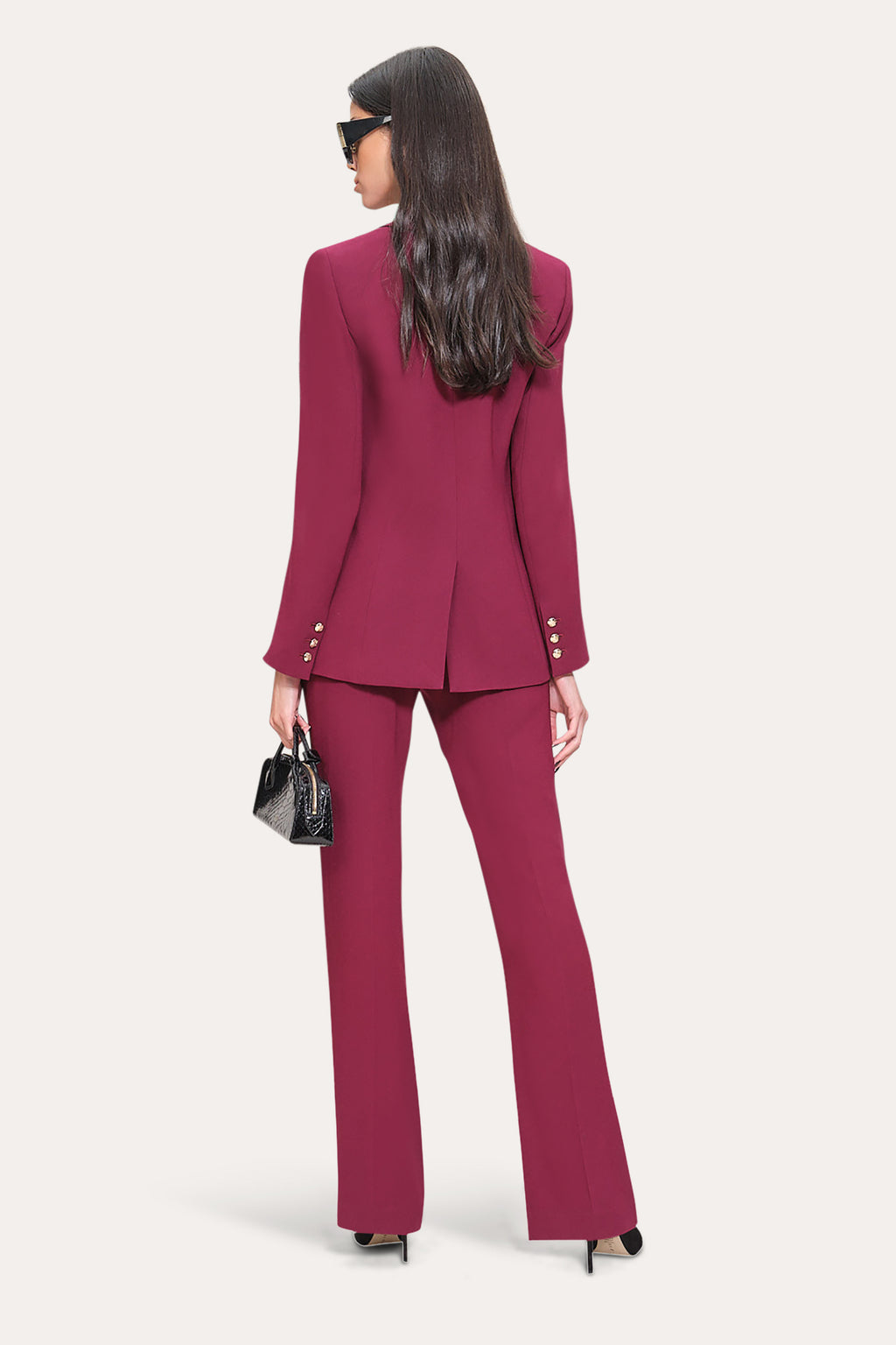 Women Double Button Blazer Mulberry | Elie Tahari
