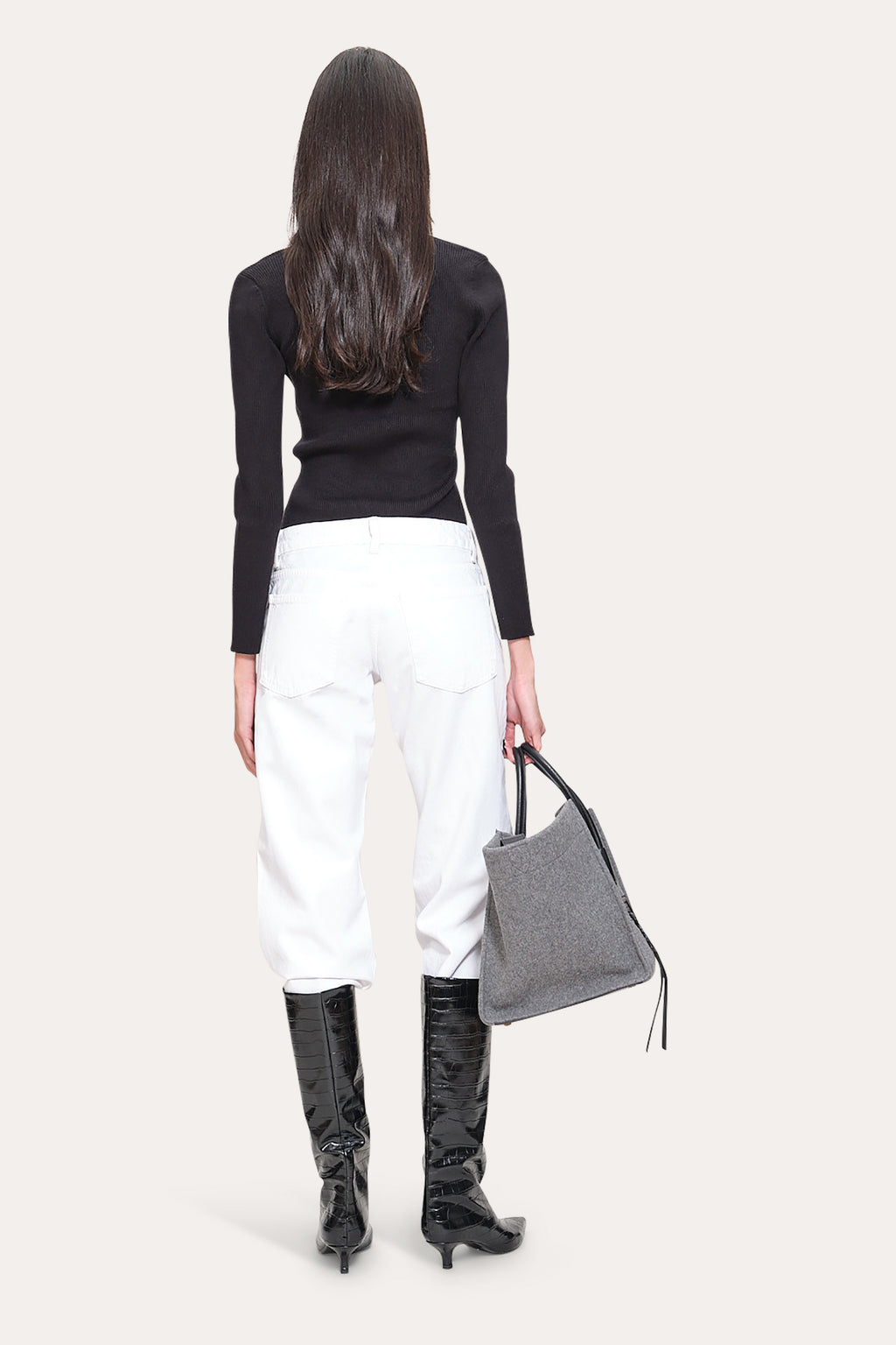 Women Classic Knitted Polo Black | Elie Tahari