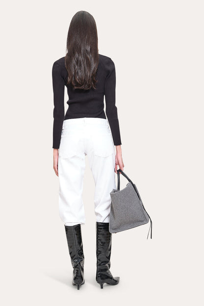 Women Classic Knitted Polo Black | Elie Tahari