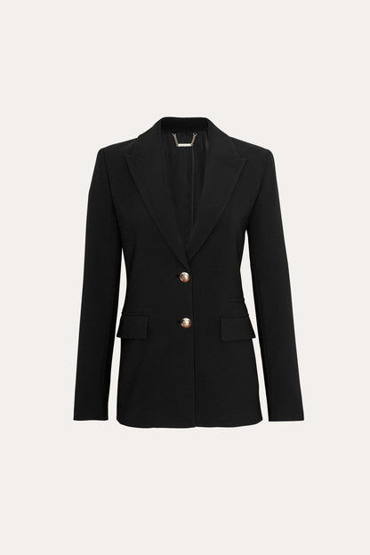 Women Double Button Blazer Black | Elie Tahari