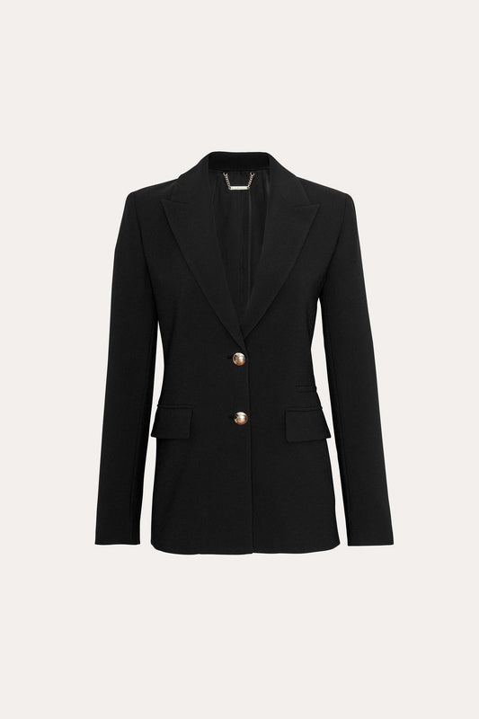 Women Double Button Blazer Black | Elie Tahari