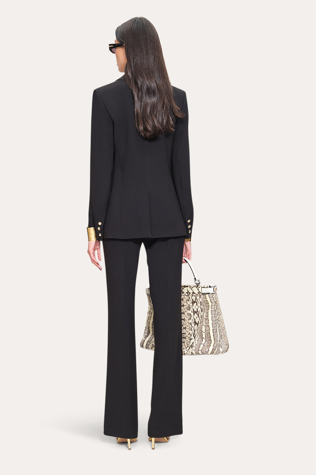 Women Double Button Blazer Black | Elie Tahari