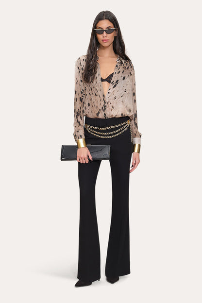 Women Ocelot Button Down Shirt  | Elie Tahari