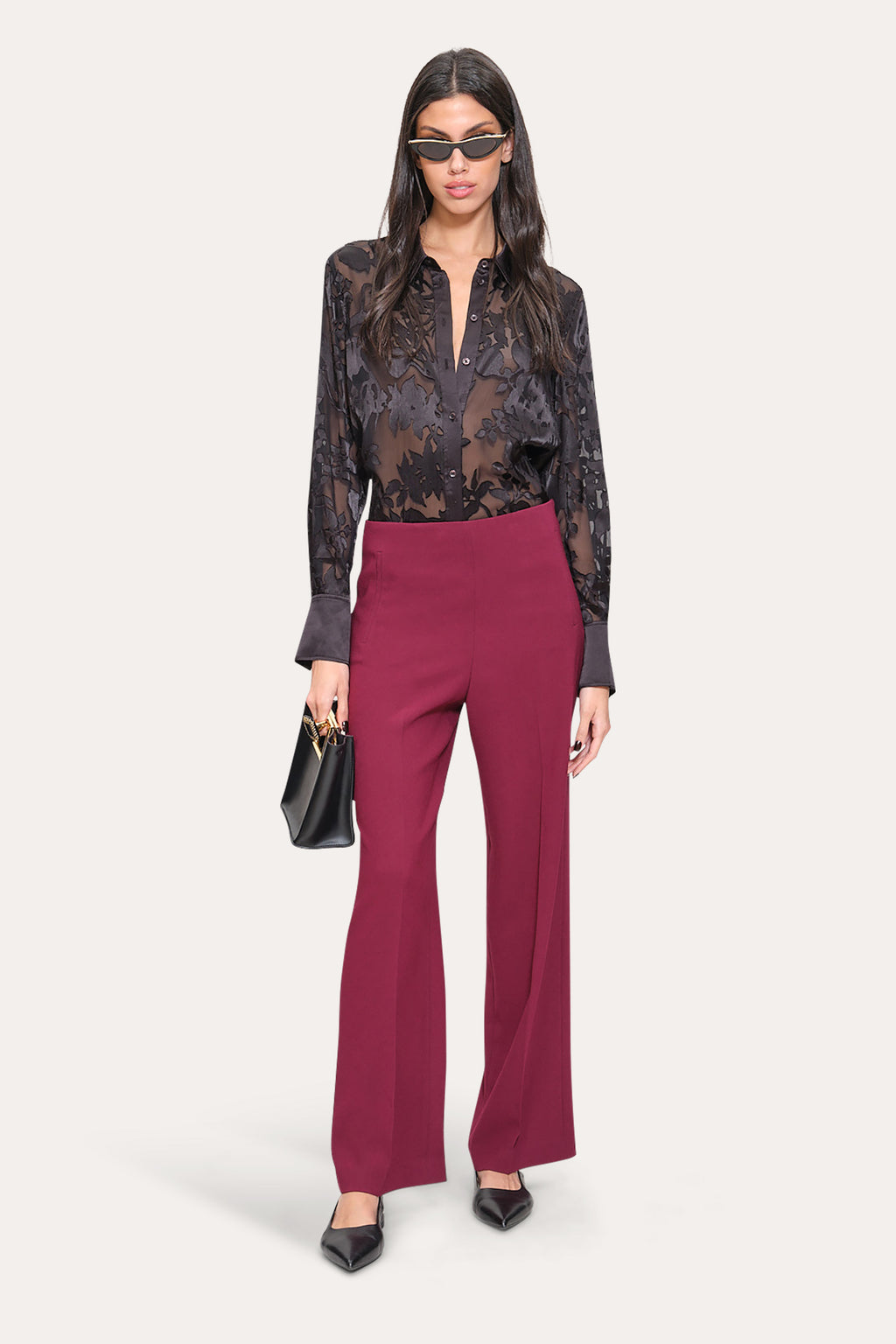 Women Crepe Wide Pant  | Elie Tahari