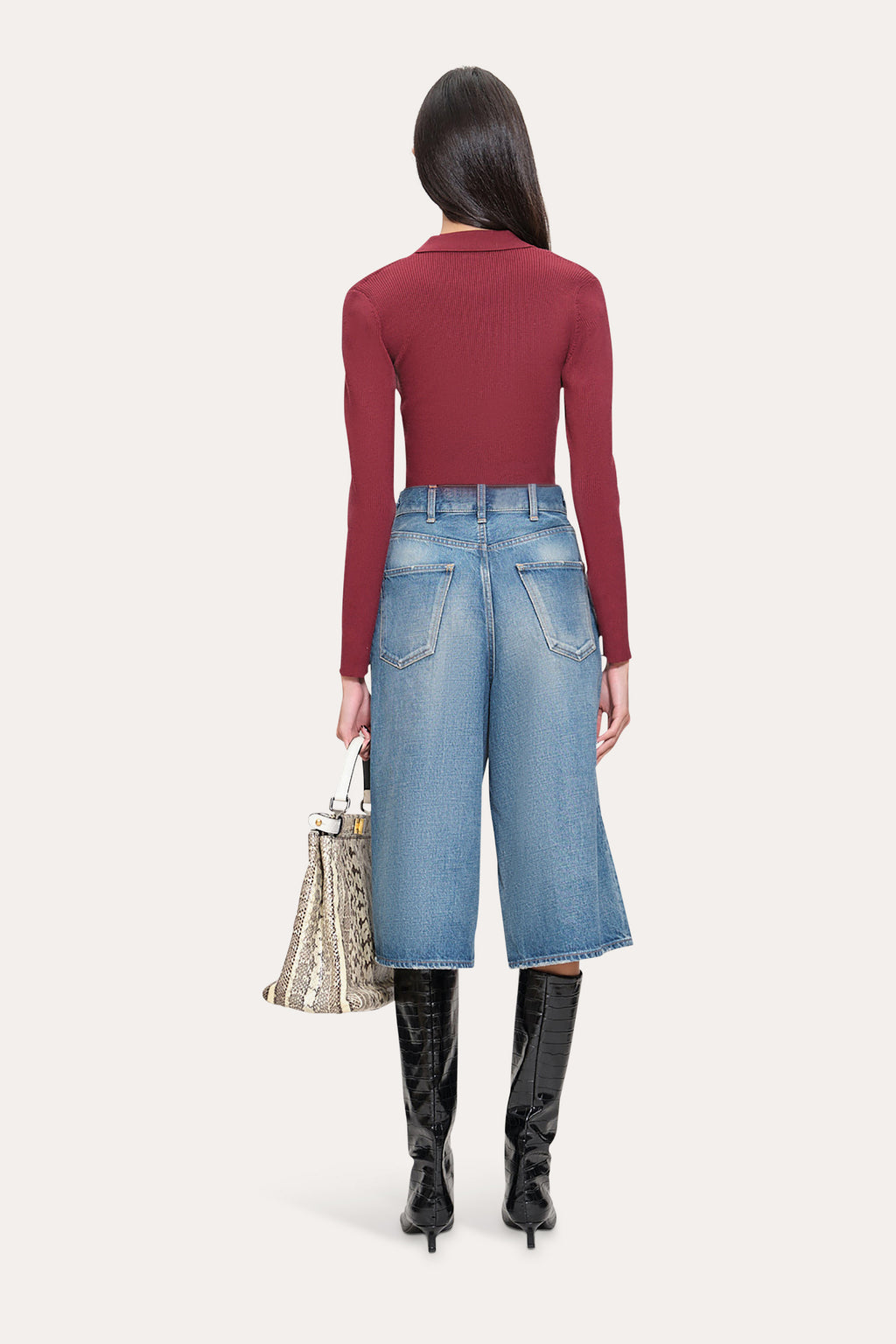 Women Classic Knitted Polo Mulberry | Elie Tahari