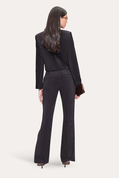 Women Cropped Corduroy Jacket Black | Elie Tahari