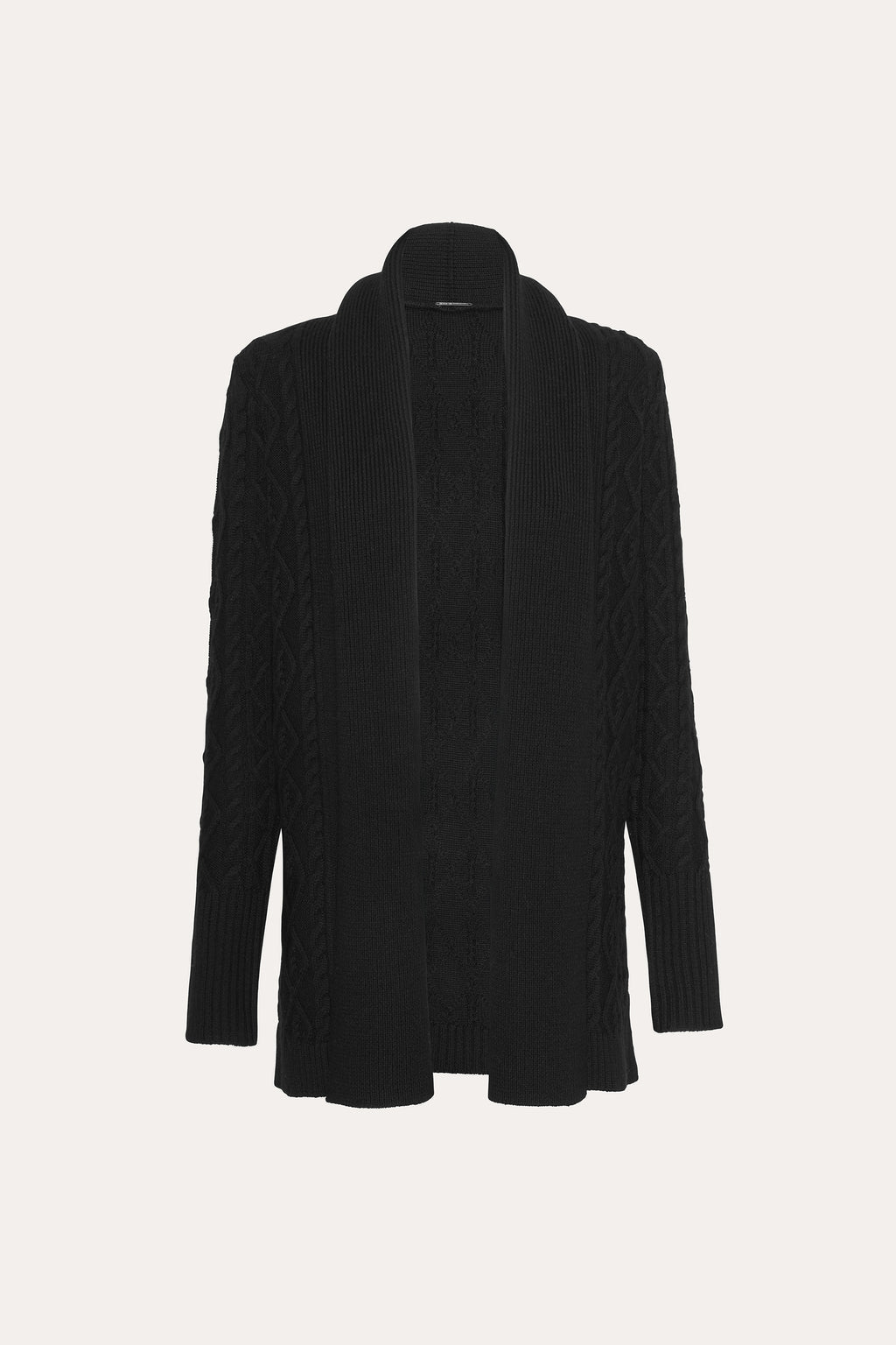 Women Cable Knit Cardigan Black | Elie Tahari