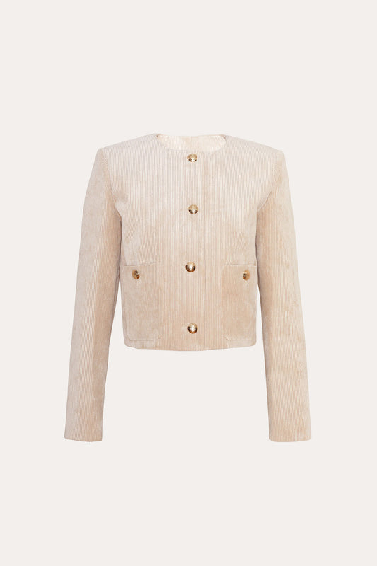 Women Cropped Corduroy Jacket  | Elie Tahari