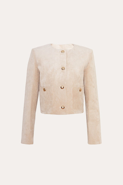 Women Cropped Corduroy Jacket  | Elie Tahari