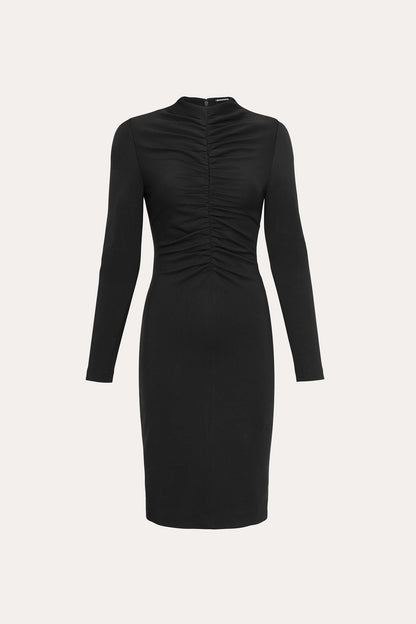 Women Pinched Bodice Dress Black | Elie Tahari