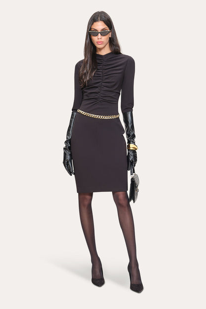 Women Pinched Bodice Dress Black | Elie Tahari