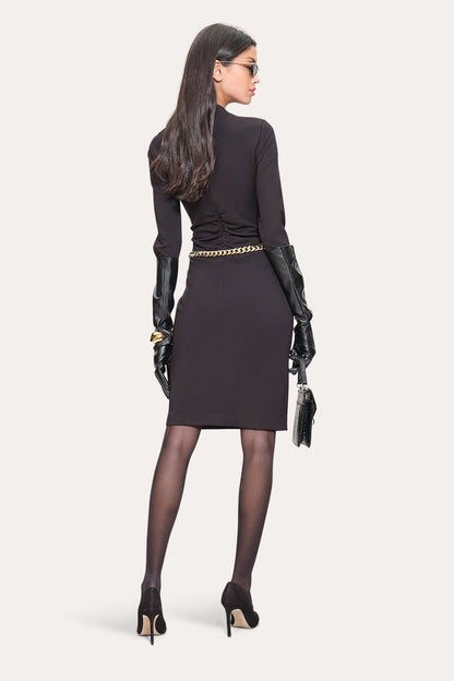 Women Pinched Bodice Dress Black | Elie Tahari