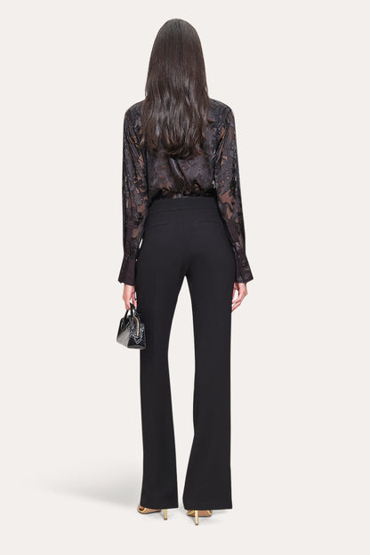 Women Crepe Flare Pant Black | Elie Tahari