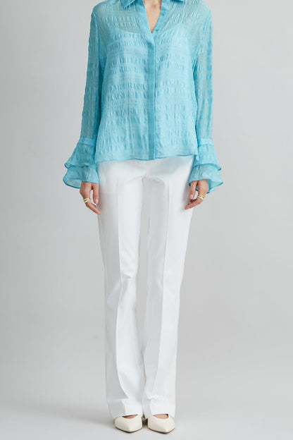 Women Stretch Cotton Fit & Flare Pant  | Elie Tahari