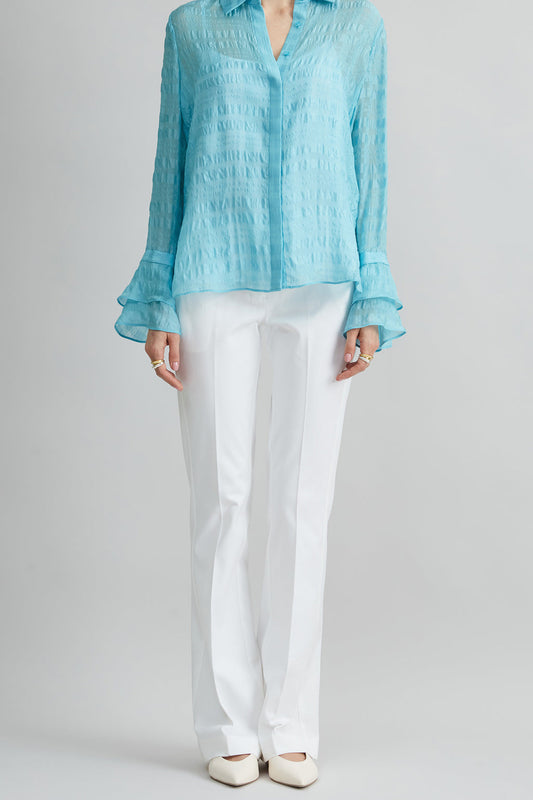 Women Stretch Cotton Fit & Flare Pant  | Elie Tahari