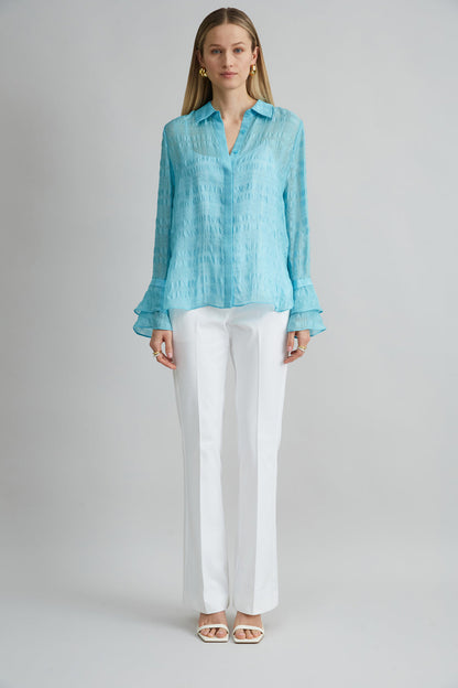 Women Stretch Cotton Fit & Flare Pant  | Elie Tahari