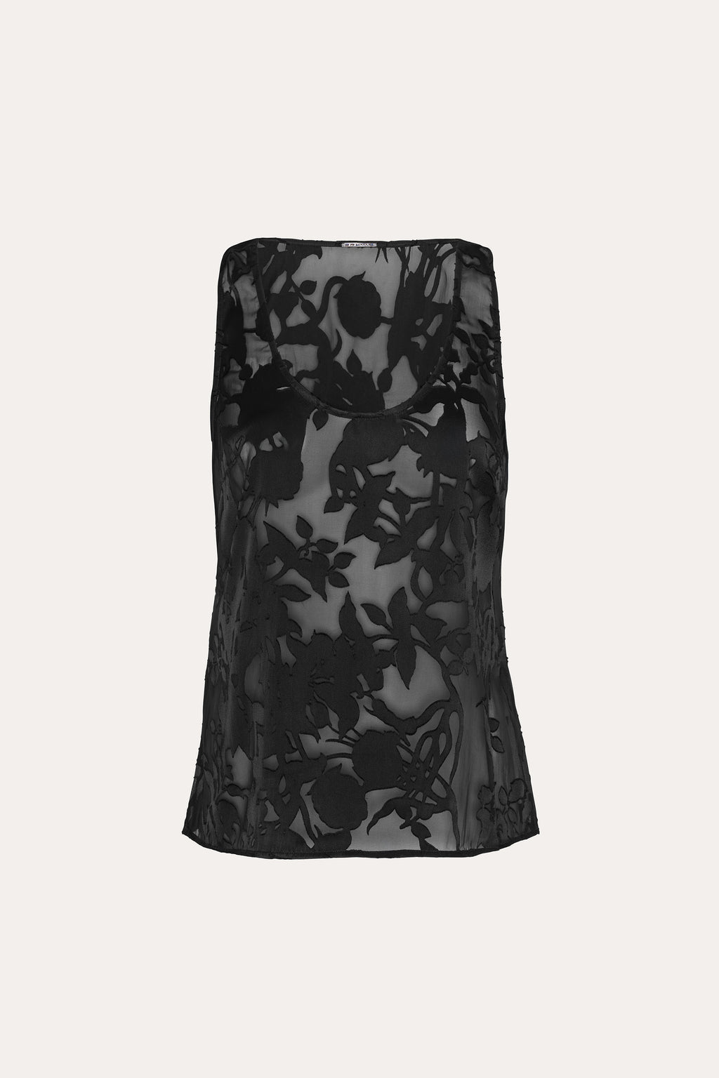 Women Shadow Scoop Tank Black | Elie Tahari